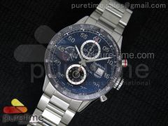 Carrera Calibre 1887 SS V6F 1:1 Best Edition Ceramic Bezel Black Dial on SS Bracelet CAL1887