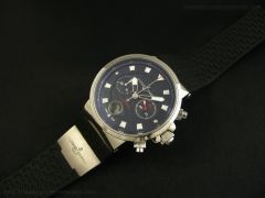 Marine Chronograph SS Black Dial Stick Markers