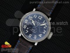 Pilot Type 20 Extra Special SS V6F 1:1 Best Edition Blue Dial on Brown Leather Strap A2824