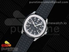 Aquanaut 5068 SS PPF 1:1 Best Edition Black Textured Dial on Black Rubber Strap 324CS