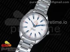 Aqua Terra Master Ryder Cup Edition VSF 1:1 Best Edition White Textured Dial on SS Bracelet A8500 Super Clone