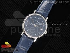 Classique Auto 5177 SS FKF 1:1 Best Edition Blue Dial on Blue Leather Strap MIYOTA 9015 V2