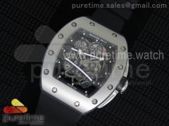 RM061 SS RMF Black Inner Bezel Skeleton Dial on Black Rubber Strap MIYOTA9015