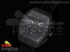 Vanguard Carbon DLC Black Textured Dial on Black Nylon Strap A7753