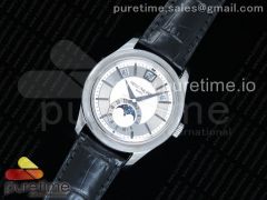 Complications Series Moonphase SS KMF White Dial on Black Leather Strap Cal.324
