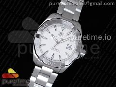 Aquaracer Calibre 5 SS 40.5mm OXF 1:1 Best Edition SS Bezel White Dial on SS Bracelet SW200