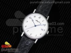 Classique Auto 5177 SS MK 1:1 Best Edition White Dial on Black Leather Strap MIYOTA 9015