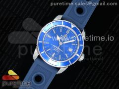 SuperOcean Heritage ii B20 42mm SS OMF 1:1 Best Edition Blue Dial on Blue Rubber Strap A2824 (Free Extra Strap)