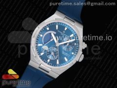 Overseas Dual Time Power Reserve TWA Best Edition Blue Dial on Blue Rubber Strap A1222