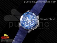 HydroConquest Chrono SS Blue Ceramic Bezel OXF Best Edition Blue Dial on Blue Rubber Strap A7750