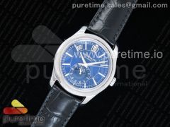 Annual Calendar 5205G SS Blue Dial on Black Leather Strap A324