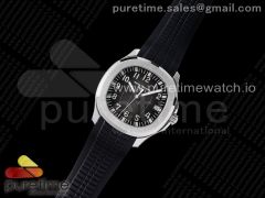 Aquanaut 5167 SS 3KF Best Edition Gray Dial on Black Rubber Strap A324 Super Clone V2