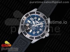 SuperOcean 42mm ZF 1:1 Best Edition Black Dial Black Inner on Black rubber strap A2824