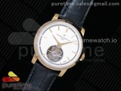 Traditionnelle Tourbillon YG OXF Best Edition White Dial on Black Leather Strap