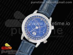 Grand Complications 6102P Moon SS TWF Blue Dial on Blue Leather Strap A240