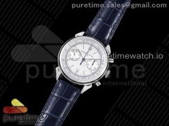 Historiques 5000H SS OXF White Blue Dial on Blue Leather Strap A7750