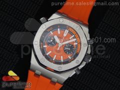 Royal Oak Offshore Diver Chronograph Orange Dial on Orange Rubber Strap A3126