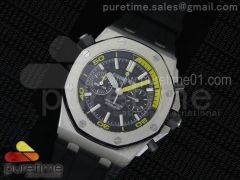 Royal Oak Offshore Diver Chronograph JF Black Dial on Black Rubber Strap A3126