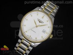 Master Automatic SS/YG White Dial Diamond Markers on Bracelet A2824