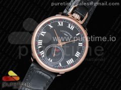 Chopard Louis-Ulysse The Tribute RG Black Dial on Black Leather Strap A6498