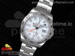 Explorer II 42mm 216570 JF 1:1 Best Edition White Dial on SS Bracelet A2836 V3