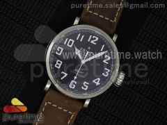 Pilot Type 20 Extra Special SS 45mm Black Dial on Brown Asso Strap A23J
