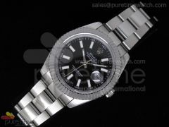 DateJust II SS Black Stick Dial Oyster A3135