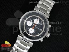 SILAAB SS Black/White Dial on SS Bracelet Jap Quartz