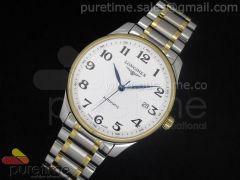 Master Automatic SS/YG White Dial 2 Numeral Markers on Bracelet A2824