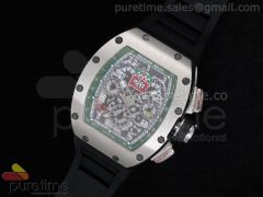 RM011 Green Felipe Massa Dubai Limited Edition on Black Rubber Strap A7750