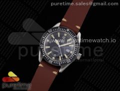 Vintage Seamaster 300 OXF Best Edition Black Dial on Brown Leather Strap A2836 Style 3