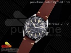 Vintage Seamaster 300 OXF Best Edition Black Dial on Brown Leather Strap A2836 Style 1