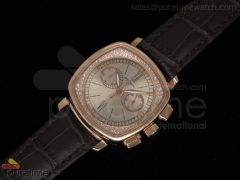 Ladies Complicated Watches 7071 RG Quartz Gold on Brown Strap