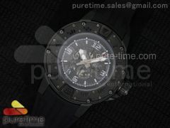 RM028 47mm RMF PVD Black Black Skeleton Dial on Black Rubber Strap A7750