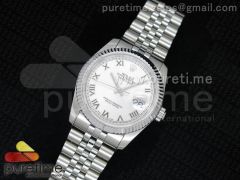 DateJust 116234 SS Silver Dial Roman Markers on SS Bracelet SA3135