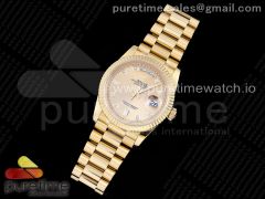 Day-Date 36 YG 128238 GMF Best Edition Gold Dial Diamonds Markers on President Bracelet A2836