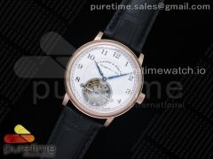 Saxonia Tourbillon RG OXF Best Edition White Dial on Black Leather Strap