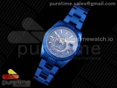 Skydweller DIW Blue PVD WWF Best Edition Blue Dial on Blue Bracelet A23J