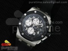 Royal Oak Offshore JF 1:1 Best Edition SS Rubberclad Black/Silver Dial on Rubber Strap A7750
