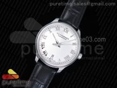 L.U.C 1937 CLASSIC 168544 SS FKF 1:1 Best Edition Silver Dial on Black Leather Strap A01.01