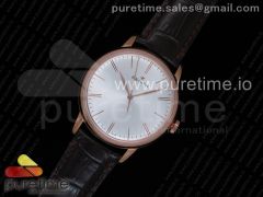Elite Classic 42 RG Silver Dial on Brown Leather Strap MIYOTA 9015