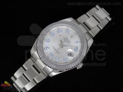 DateJust II SS Silver Dial Numeral Marker Oyster A2836