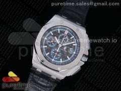 Royal Oak Offshore 44mm 26412PT SS JF 1:1 Best Edition Black/Blue Dial on Black Leather Strap A3126