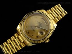 Day-Date II Yellow Gold Gold Roman Dial A3156 Best Edition