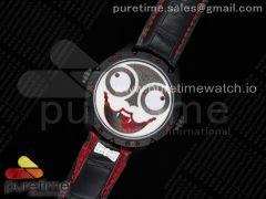 Konstantin Chaykin Joker PVD TWF Best Edition White Dial Black Inner Bezel on Black Tie Leather Strap NH35A