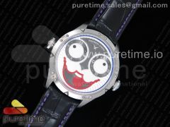 Konstantin Chaykin Joker SS Joker Dial Purple Inner Bezel on Black Leather Strap NH35A