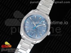 Aqua Terra 150M Master Chronometers VSF 1:1 Best Edition Light Blue Dial Blue Hand on SS Bracelet A8900 Super Clone (2 Straps)