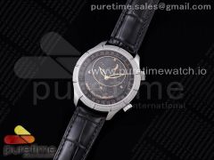 Grand Complications 6102P Moon SS OXF Best Edition Black Dial on Black Leather Strap A240