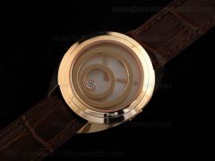 Happy Spirit RG White Dial on Brown Leather Strap