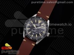 Vintage Seamaster 300 OXF Best Edition Black Dial on Brown Leather Strap A2836 Style 2